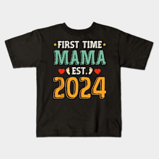 Mother's Day First Time Mom Bruh Love Mom Best Mother Kids T-Shirt